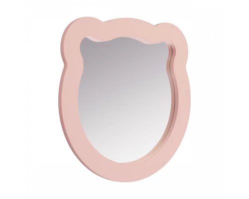 Зеркало КАСПЕР МИШКА, фигурное, розовый матовый