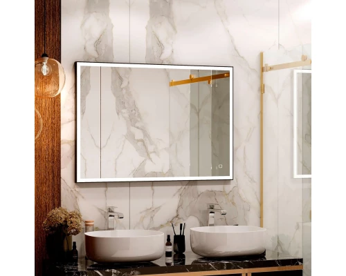 Зеркало Solid Black 900x700, реверсивное крепление