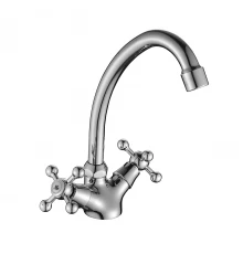 DR54 Смеситель для кухни, выс.пов.излив 134мм, р/ДВ, хром, DR, DR54028