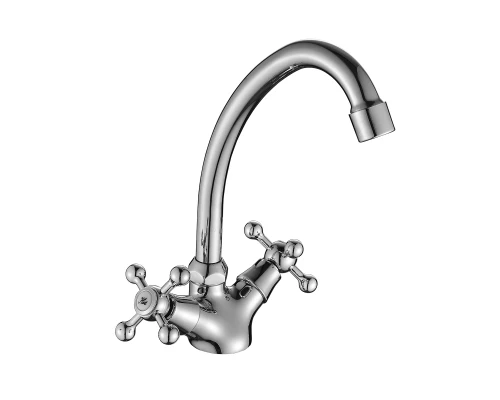 DR54 Смеситель для кухни, выс.пов.излив 134мм, р/ДВ, хром, DR, DR54028