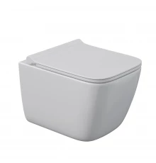 Унитаз подвесной QUATTRO S, сиденье дюропласт Quattro Strati Slim SO, микролифт, быстросъем, белый, 