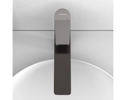 Смеситель д/раковины Abelsberg Intensa EGF23521GM высокий, космическая сталь