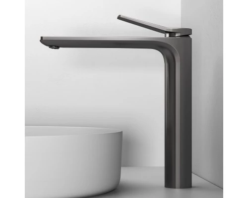 Смеситель д/раковины Abelsberg Intensa EGF23521GM высокий, космическая сталь