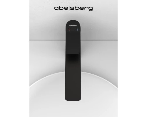 Смеситель д/раковины Abelsberg Intensa EGF23521MB высокий, вулканический черный
