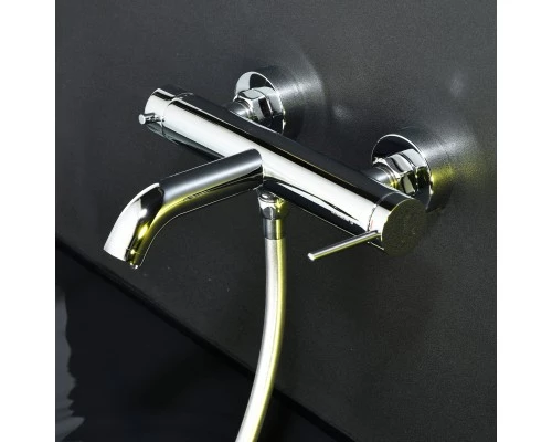 Смеситель д/ванны и душа Abelsberg Fluida ERF22516CH, глянцевый хром