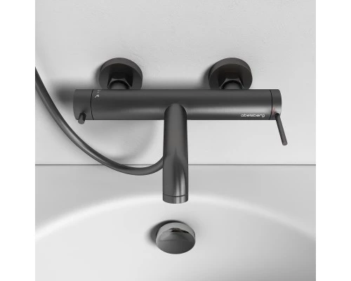 Смеситель д/ванны и душа Abelsberg Fluida ERF22516GM, космическая сталь