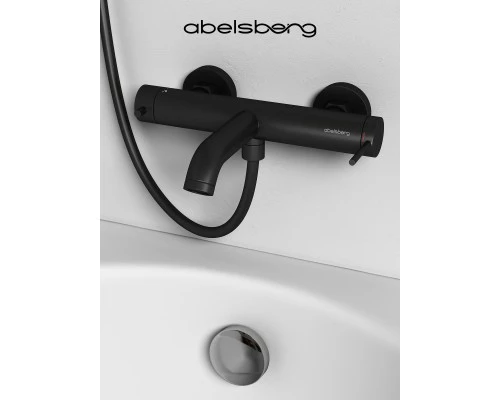 Смеситель д/ванны и душа Abelsberg Fluida ERF22516MB, вулканический черный