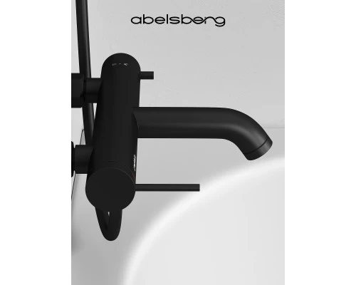 Смеситель д/ванны и душа Abelsberg Fluida ERF22516MB, вулканический черный
