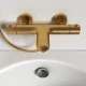 Смеситель д/ванны и душа Abelsberg Perfecta INF61101BG с термостатом, королевское золото