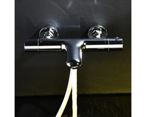 Смеситель д/ванны и душа Abelsberg Perfecta INF61101CH с термостатом, глянцевый хром