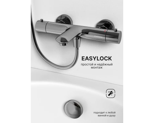 Смеситель д/ванны и душа Abelsberg Perfecta INF61101CH с термостатом, глянцевый хром