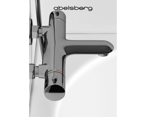 Смеситель д/ванны и душа Abelsberg Perfecta INF61101CH с термостатом, глянцевый хром