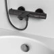 Смеситель д/ванны и душа Abelsberg Perfecta INF61101GM с термостатом, космическая сталь