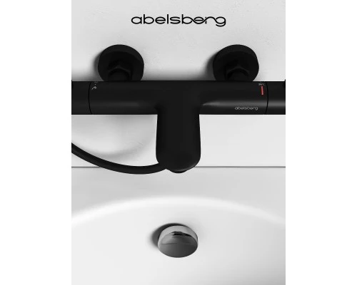 Смеситель д/ванны и душа Abelsberg Perfecta INF61101MB с термостатом, вулканический черный