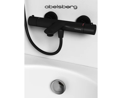 Смеситель д/ванны и душа Abelsberg Perfecta INF61101MB с термостатом, вулканический черный