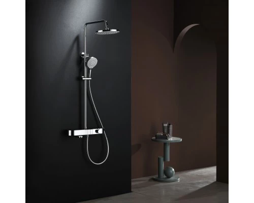 Душевая система Abelsberg Intensa SNS52655CH термостат, полка, д/ванны и душа, глянцевый хром