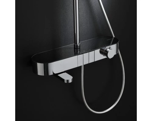 Душевая система Abelsberg Intensa SNS52655CH термостат, полка, д/ванны и душа, глянцевый хром