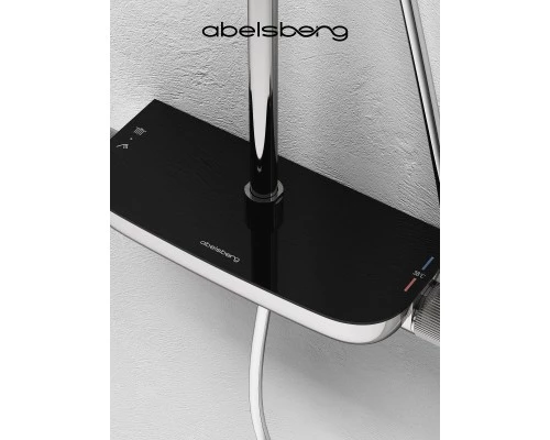 Душевая система Abelsberg Lineara SNS52790CH термостат, полка, д/душа, глянцевый хром