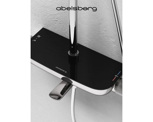 Душевая система Abelsberg Lineara SNS52791CH термостат, полка, д/ванны и душа, глянцевый хром