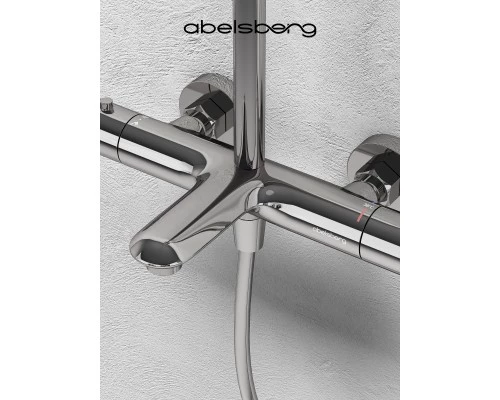 Душевая система Abelsberg Perfecta SNS61102CH термостат, д/ванны и душа, глянцевый хром