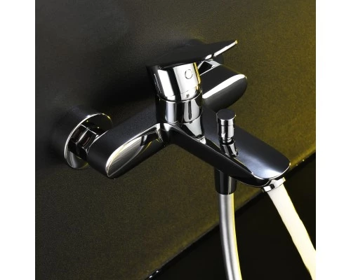 Смеситель д/ванны и душа Abelsberg UNF25747CH Lineara, глянцевый хром