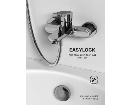 Смеситель д/ванны и душа Abelsberg UNF25747CH Lineara, глянцевый хром