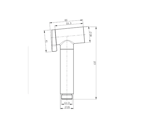 Лейка для гигиенического душа ALLENDORF AD-7703 Brushed Nickeld