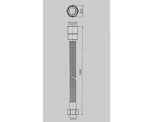 Шланг для гигиенического душа 1м ALLENDORF AD-7706 Gun Metal