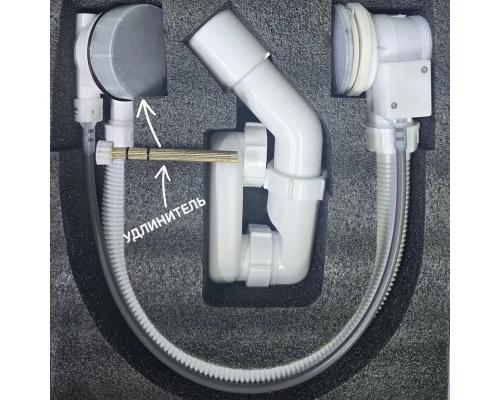 Слив перелив на ванну полуавтомат ALLENDORF AD-7707 Matt Gold