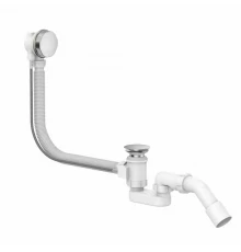 Слив перелив на ванну полуавтомат ALLENDORF AD-7707 Brushed Nickeld