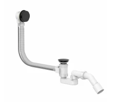 Слив перелив на ванну полуавтомат ALLENDORF AD-7707 Matt Black