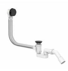 Слив перелив на ванну полуавтомат ALLENDORF AD-7707 Matt Black