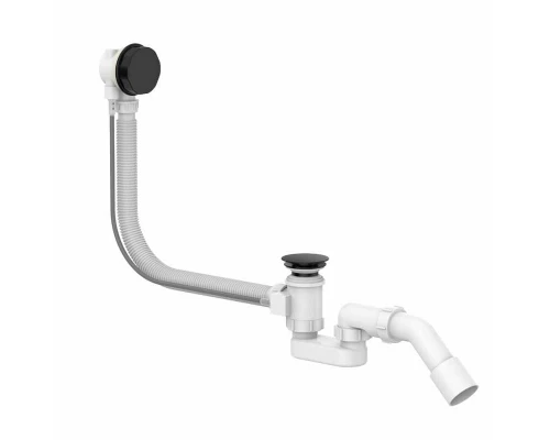 Слив перелив на ванну полуавтомат ALLENDORF AD-7707 Matt Black