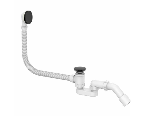 Слив перелив на ванну автомат ALLENDORF AD-7708 Matt Black