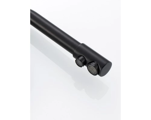 Смеситель "WaterHouse" для кухни с подключением к фильтру из латуни (черный матовый)