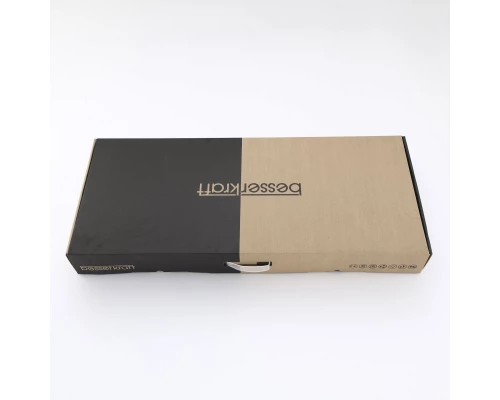 Душевая система с тропическим душем (гарнитур) и термостатом из латуни BesserKraft (матовое золото)