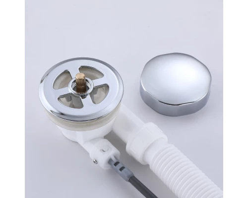 Слив-перелив полуавтоматический для ванны и душа BesserKraft (латунь, хром)