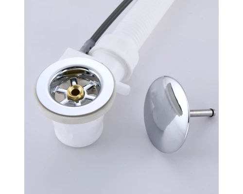 Слив-перелив полуавтоматический для ванны и душа BesserKraft (латунь, хром)