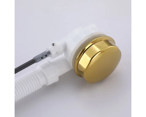 Слив-перелив полуавтоматический для ванны и душа BesserKraft (латунь, золото)