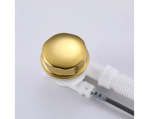 Слив-перелив полуавтоматический для ванны и душа BesserKraft (латунь, золото)