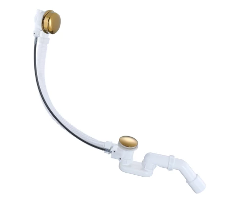 Слив-перелив полуавтоматический для ванны и душа BesserKraft (латунь, золото)