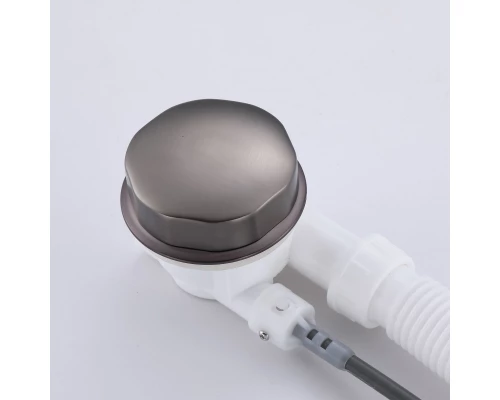 Слив-перелив полуавтоматический для ванны и душа BesserKraft (латунь, графит)