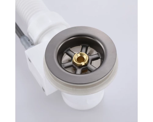 Слив-перелив полуавтоматический для ванны и душа BesserKraft (латунь, графит)