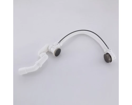 Слив-перелив полуавтоматический для ванны и душа BesserKraft (латунь, графит)