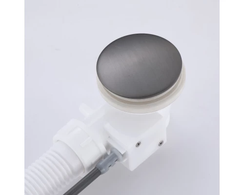 Слив-перелив полуавтоматический для ванны и душа BesserKraft (латунь, графит)