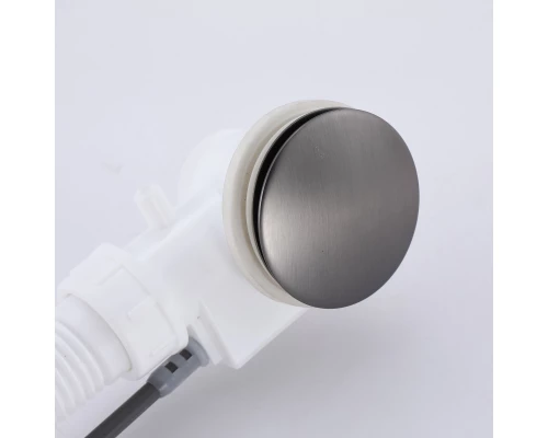 Слив-перелив полуавтоматический для ванны и душа BesserKraft (латунь, графит)