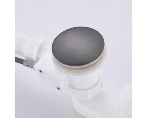 Слив-перелив полуавтоматический для ванны и душа BesserKraft (латунь, графит)