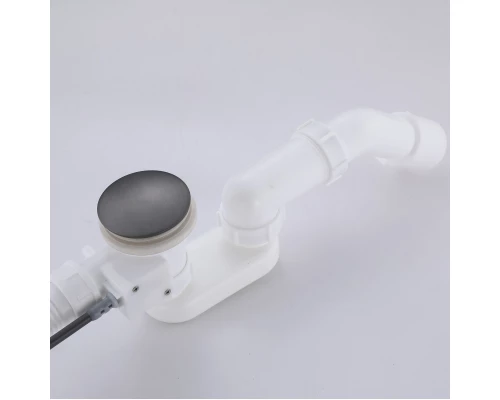 Слив-перелив полуавтоматический для ванны и душа BesserKraft (латунь, графит)