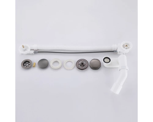 Слив-перелив полуавтоматический для ванны и душа BesserKraft (латунь, графит)