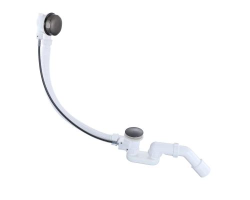 Слив-перелив полуавтоматический для ванны и душа BesserKraft (латунь, графит)